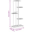 blomsterstativ i 5 niveauer 43x22x98 cm metal hvid