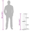 blomsterstativ i 5 niveauer 43x22x98 cm metal hvid