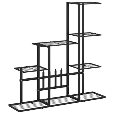 blomsterstativ 94,5x25x88 cm metal sort