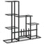blomsterstativ 94,5x25x88 cm metal sort