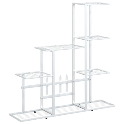 blomsterstativ 94,5x25x88 cm metal hvid