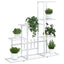 blomsterstativ 94,5x25x88 cm metal hvid