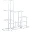 blomsterstativ 94,5x25x88 cm metal hvid