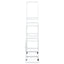 blomsterstativ med hjul 94,5x25x92,5 cm metal hvid