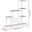 blomsterstativ med hjul 94,5x25x92,5 cm metal hvid