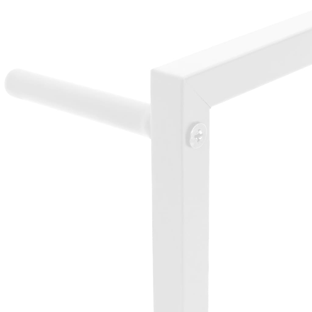 håndklædestativ hvid 45x10x115 cm stål