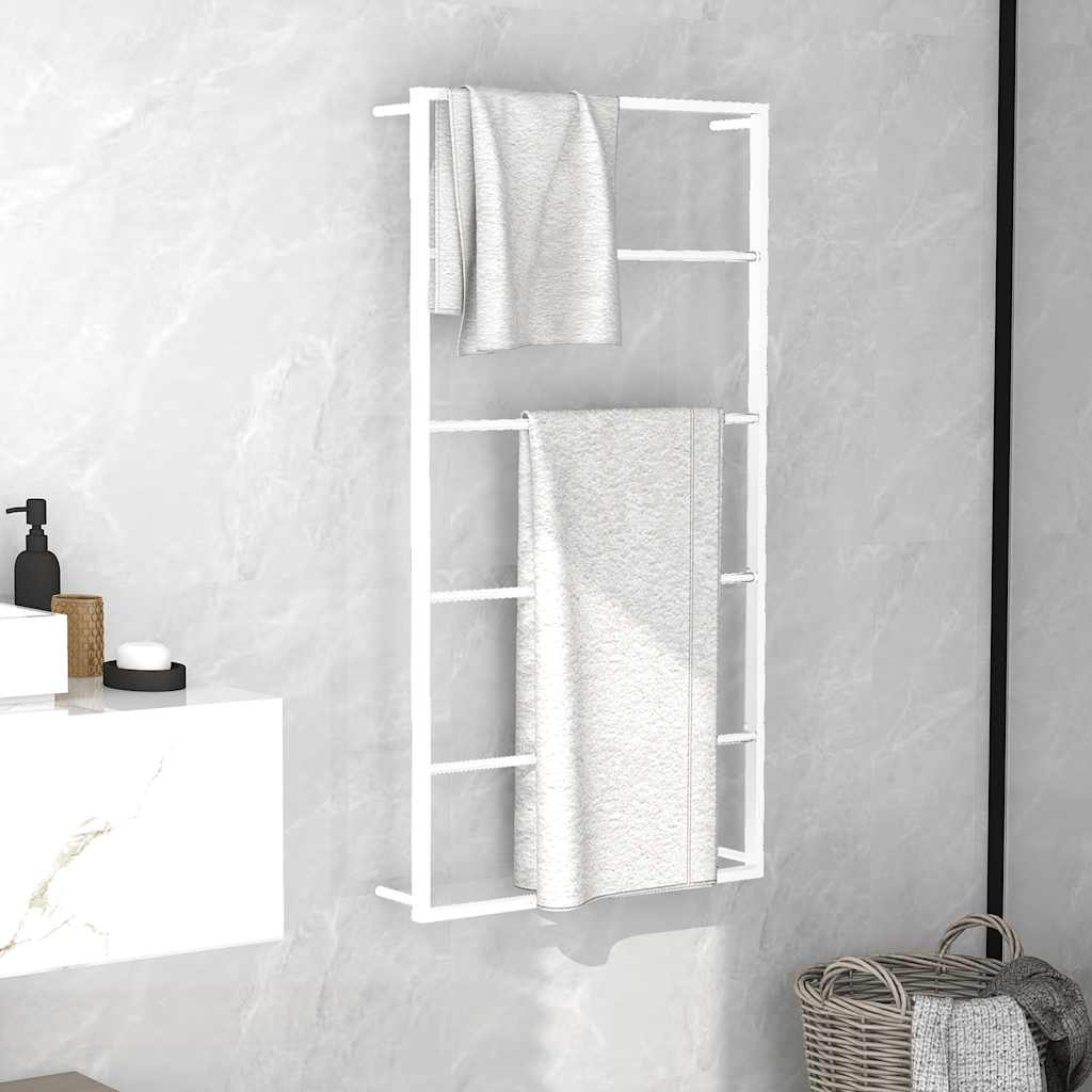 håndklædestativ hvid 60x10x116 cm stål