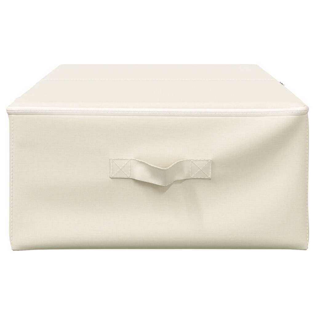opbevaringskasse 70x40x18 cm stof cremefarvet