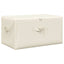 opbevaringskasser 2 stk. 43x34x23 cm stof cremefarvet