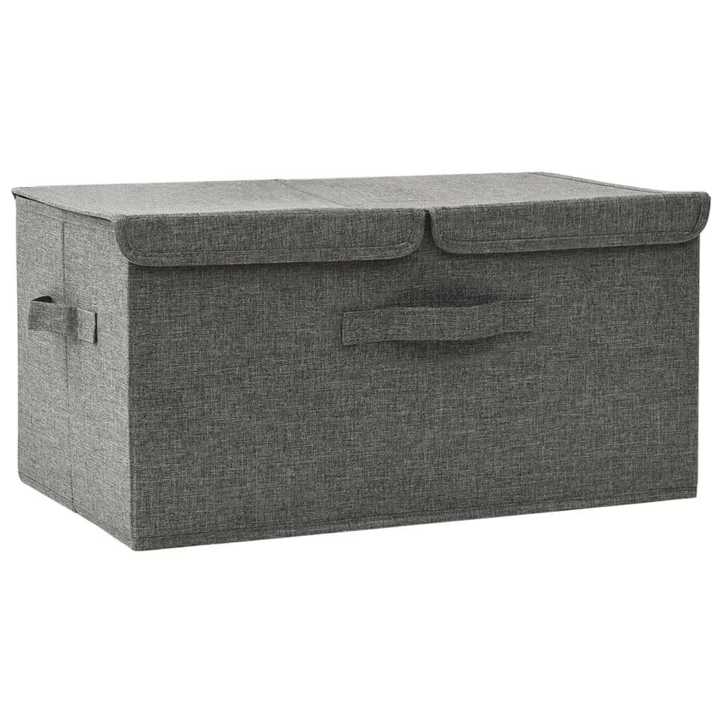opbevaringskasse 50x30x25 cm stof antracitgrå