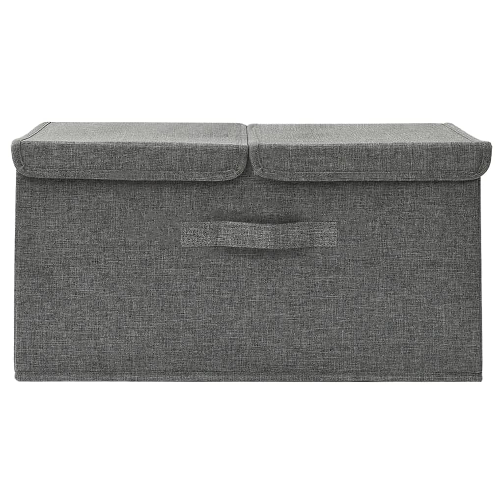 opbevaringskasse 50x30x25 cm stof antracitgrå
