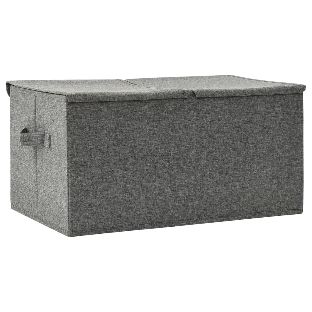 opbevaringskasse 50x30x25 cm stof antracitgrå