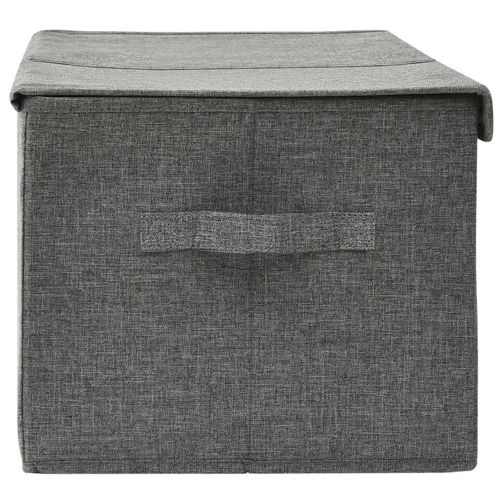 opbevaringskasse 50x30x25 cm stof antracitgrå