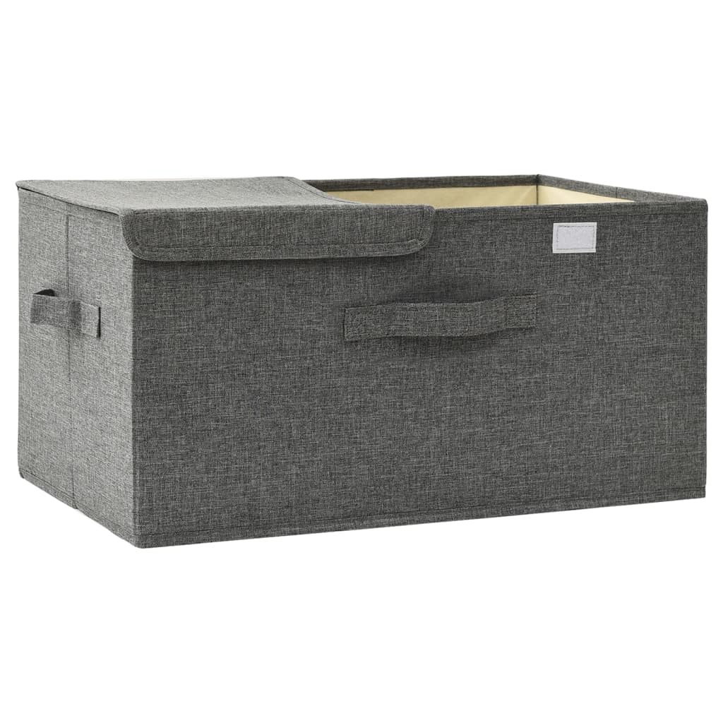 opbevaringskasse 50x30x25 cm stof antracitgrå