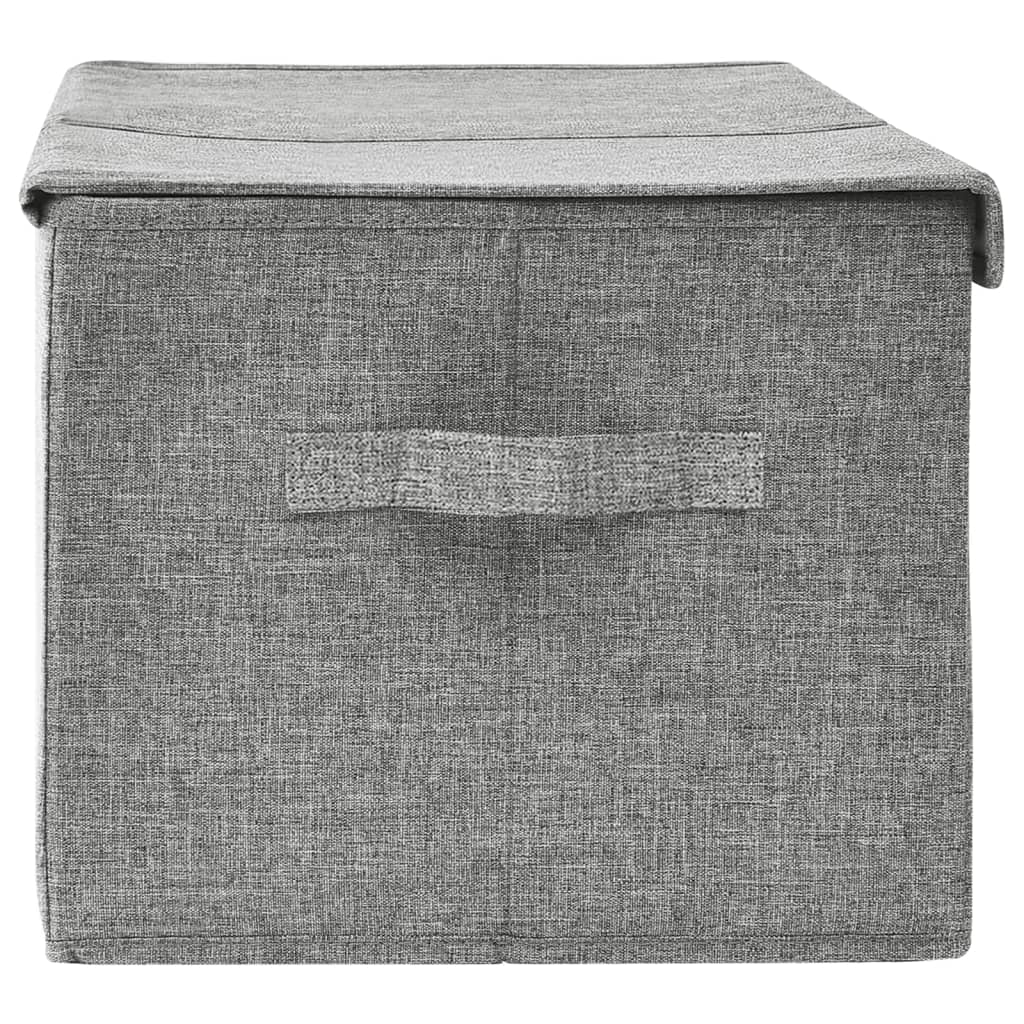 opbevaringskasse 50x30x25 cm stof grå