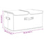 opbevaringskasse 50x30x25 cm stof cremefarvet