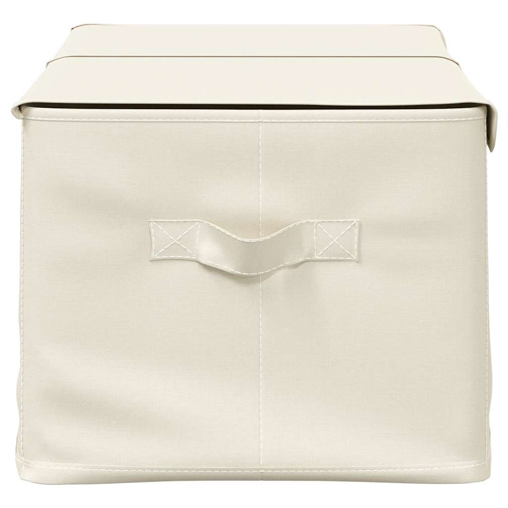 opbevaringskasser 2 stk. 50x30x25 cm stof cremefarvet