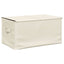 opbevaringskasser 2 stk. 50x30x25 cm stof cremefarvet