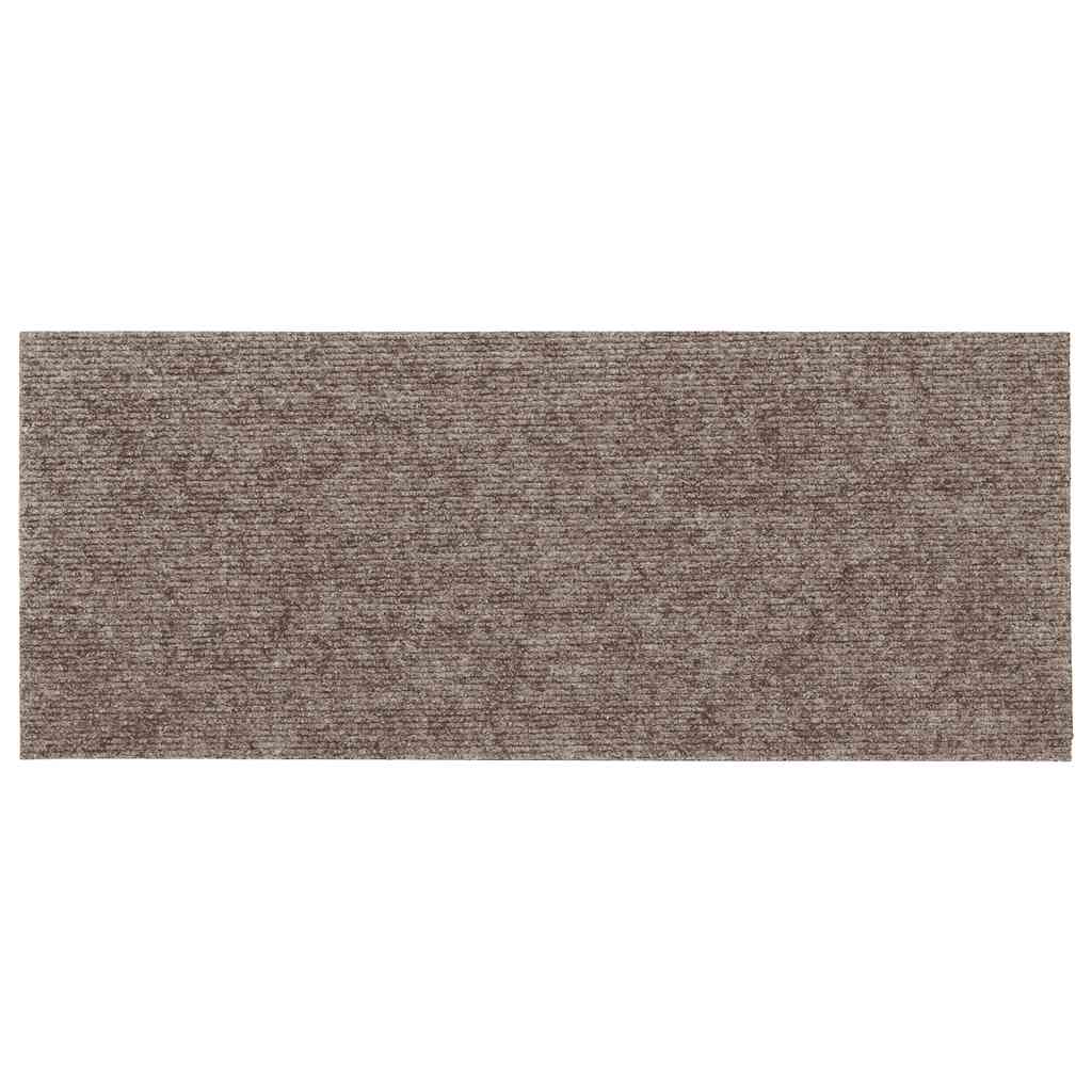 trappemåtter selvklæbende 15 stk. 60x25 cm beige rektangulære