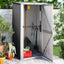 haveskur 118,5x97x209,5 cm galvaniseret stål antracitgrå
