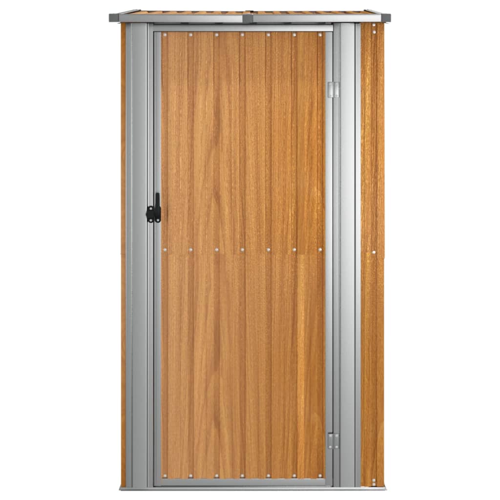 haveskur brun 118,5x97x209,5 cm galvaniseret stål