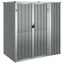 redskabsskur til haven 161x89x161 cm galvaniseret stål grå