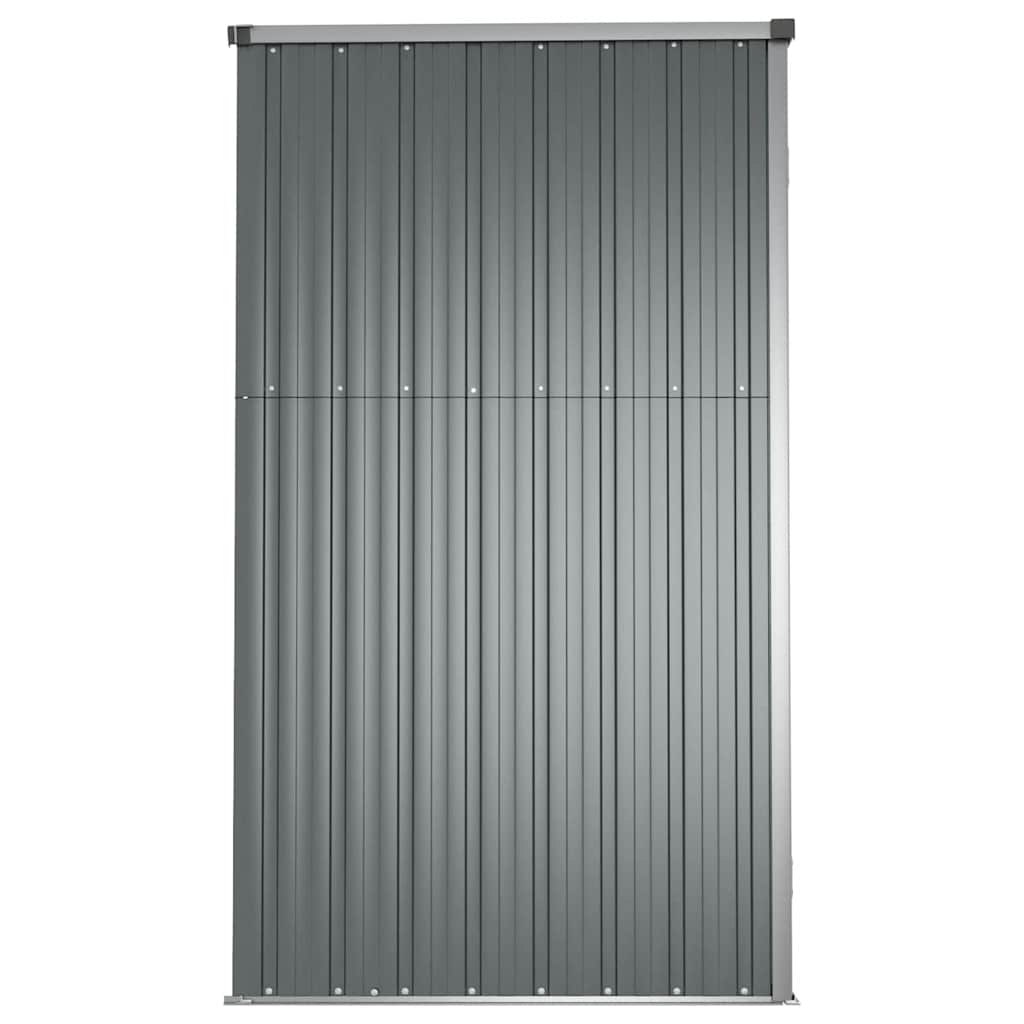 redskabsskur til haven 161x89x161 cm galvaniseret stål grå