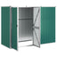 redskabsskur til haven 225x89x161 cm galvaniseret stål grøn