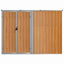 redskabsskur til haven 225x89x161 cm galvaniseret stål brun