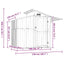 haveskur 270x130x208,5 cm galvaniseret stål brun