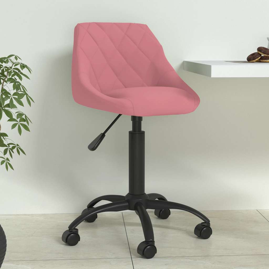 spisebordsstol velour lyserød