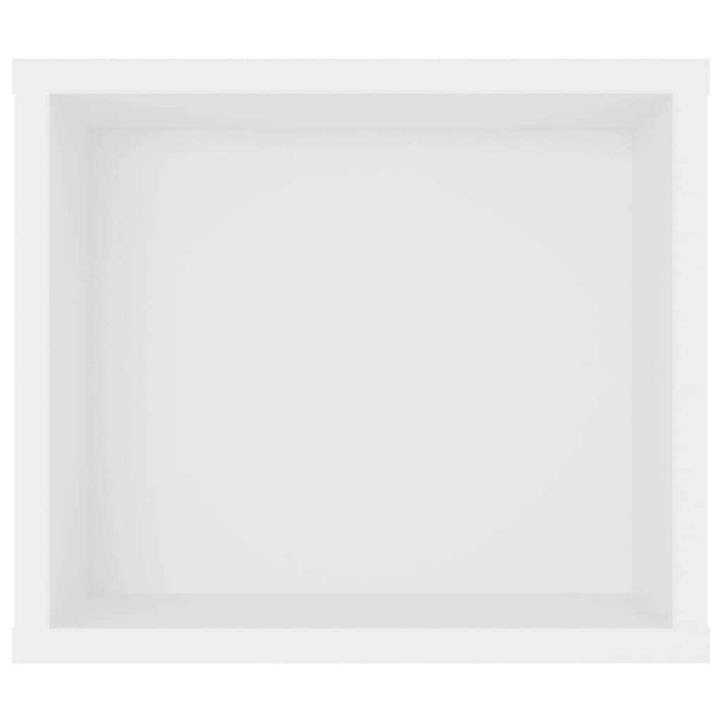 væghængt tv-bord 100x30x26,5 cm konstrueret træ hvid