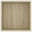 væghængt tv-bord 102x35x35 cm konstrueret træ sonoma-eg