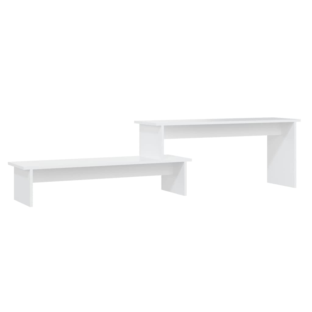 tv-bord 180x30x43 cm konstrueret træ hvid