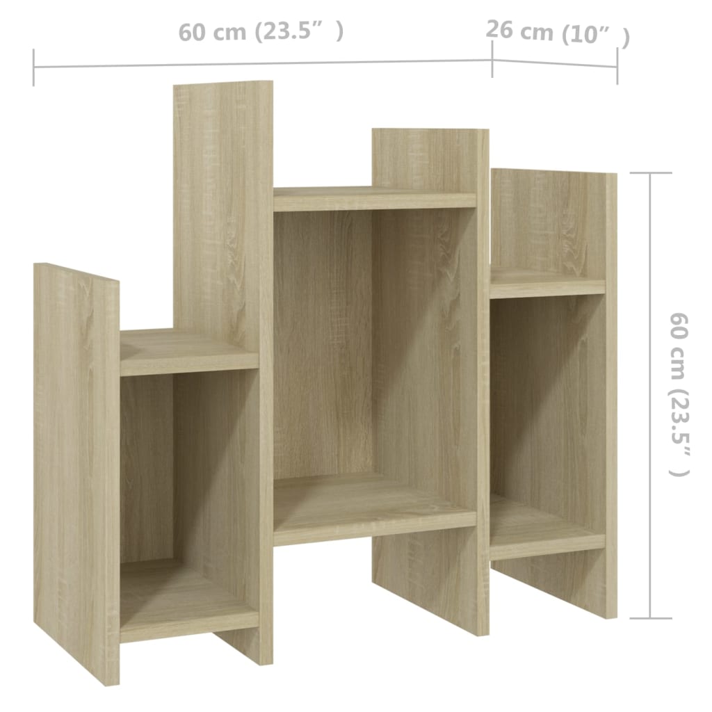 sideskab 60x26x60 cm konstrueret træ sonoma-eg