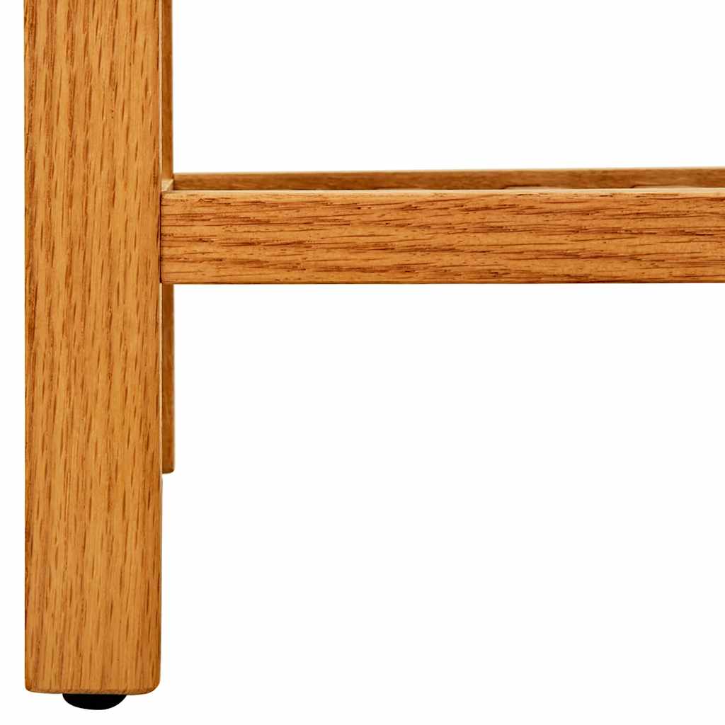 skostativ med 4 hylder 50x27x80 cm massivt egetræ