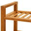 skostativ med 4 hylder 100x27x80 cm massivt egetræ