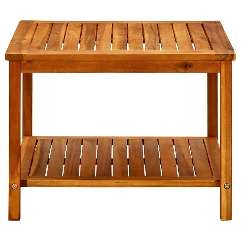 sofabord 60x60x45 cm massivt akacietræ