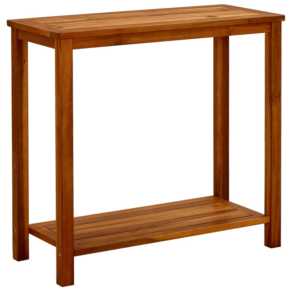 konsolbord til haven 80x35x75 cm massivt akacietræ billede