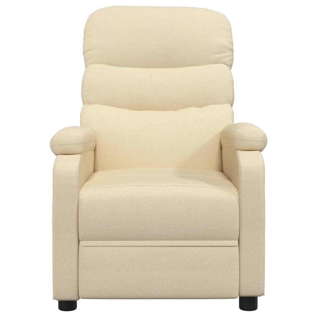 eldrevet massagestol stof cremefarvet