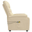 eldrevet massagestol stof cremefarvet