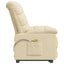 eldrevet massagestol stof cremefarvet