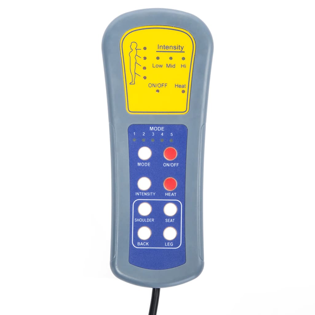 elektrisk massagestol cremefarvet stof