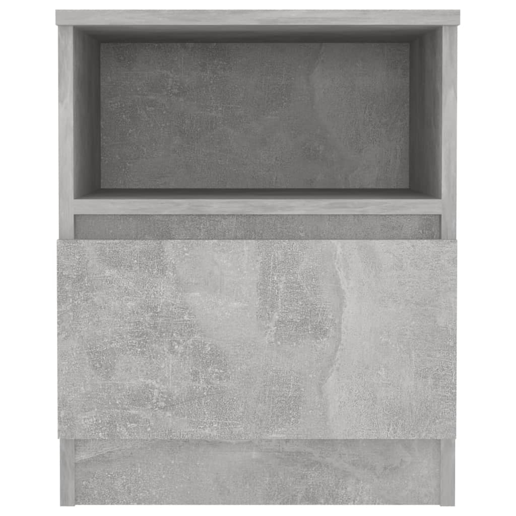 sengeskab 2 stk. 40x40x50 cm konstrueret træ betongrå
