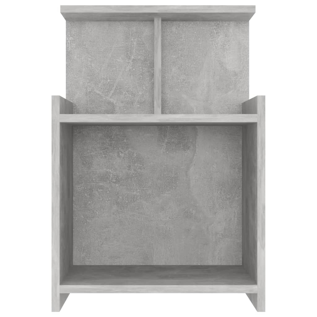 sengebord 40x35x60 cm konstrueret træ betongrå