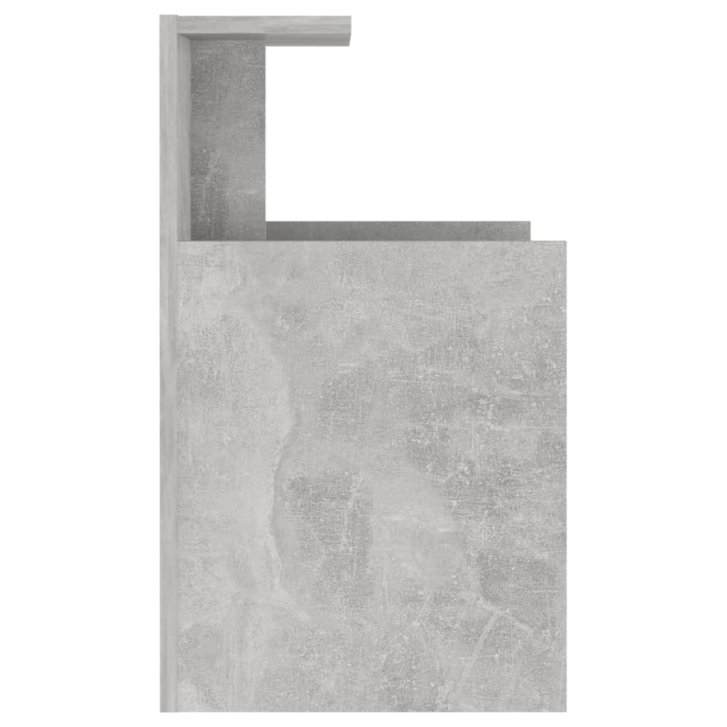 sengeborde 2 stk. 40x35x60 cm konstrueret træ betongrå