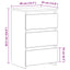 sengebord 2 stk. 40x35x62,5 cm konstrueret træ hvid