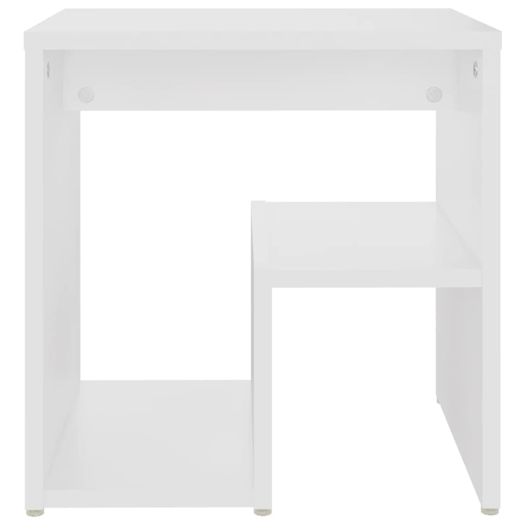 sengebord 40x30x40 cm konstrueret træ hvid