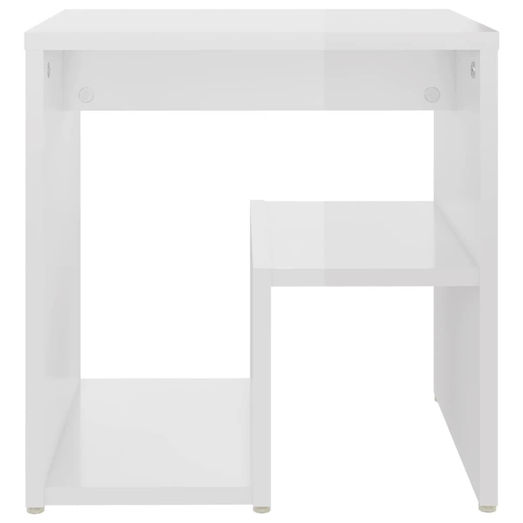 sengeskab 40x30x40 cm konstrueret træ hvid højglans