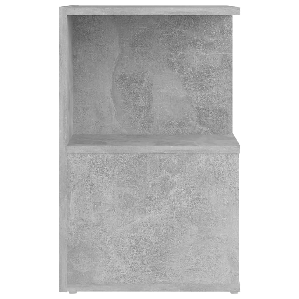 sengebord 35x35x55 cm konstrueret træ betongrå